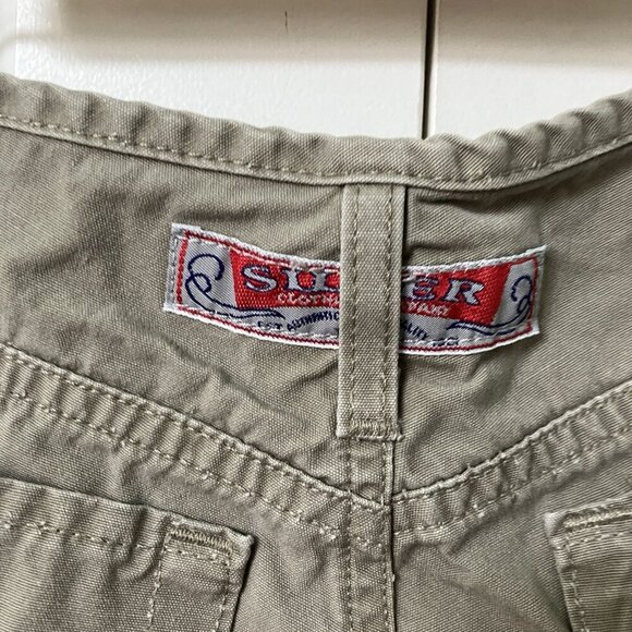 Vintage Silver Jeans Shorts Womens 31 Y2K Tan Low Rise Khaki Made in Canada - Picture 3 of 12